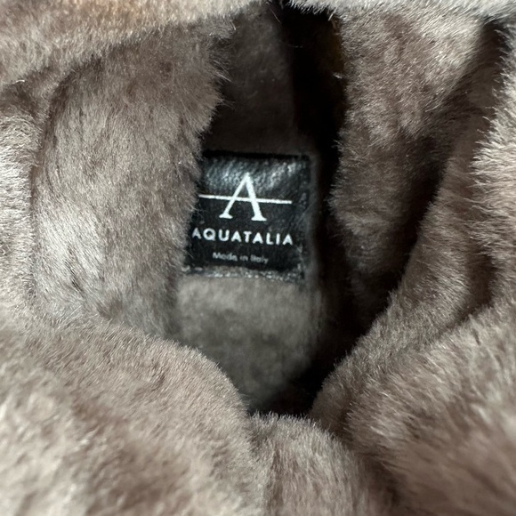 Aquatalia  Lorena Suede/Shearling Boots Taupe  Size 5 Made in Italy $649… - Picture 8 of 11